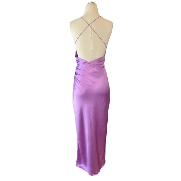 The Sei Strappy Gathered Dress in Lilac Purple 6 Women's Maxi Long Dress - Picture 8 of 11